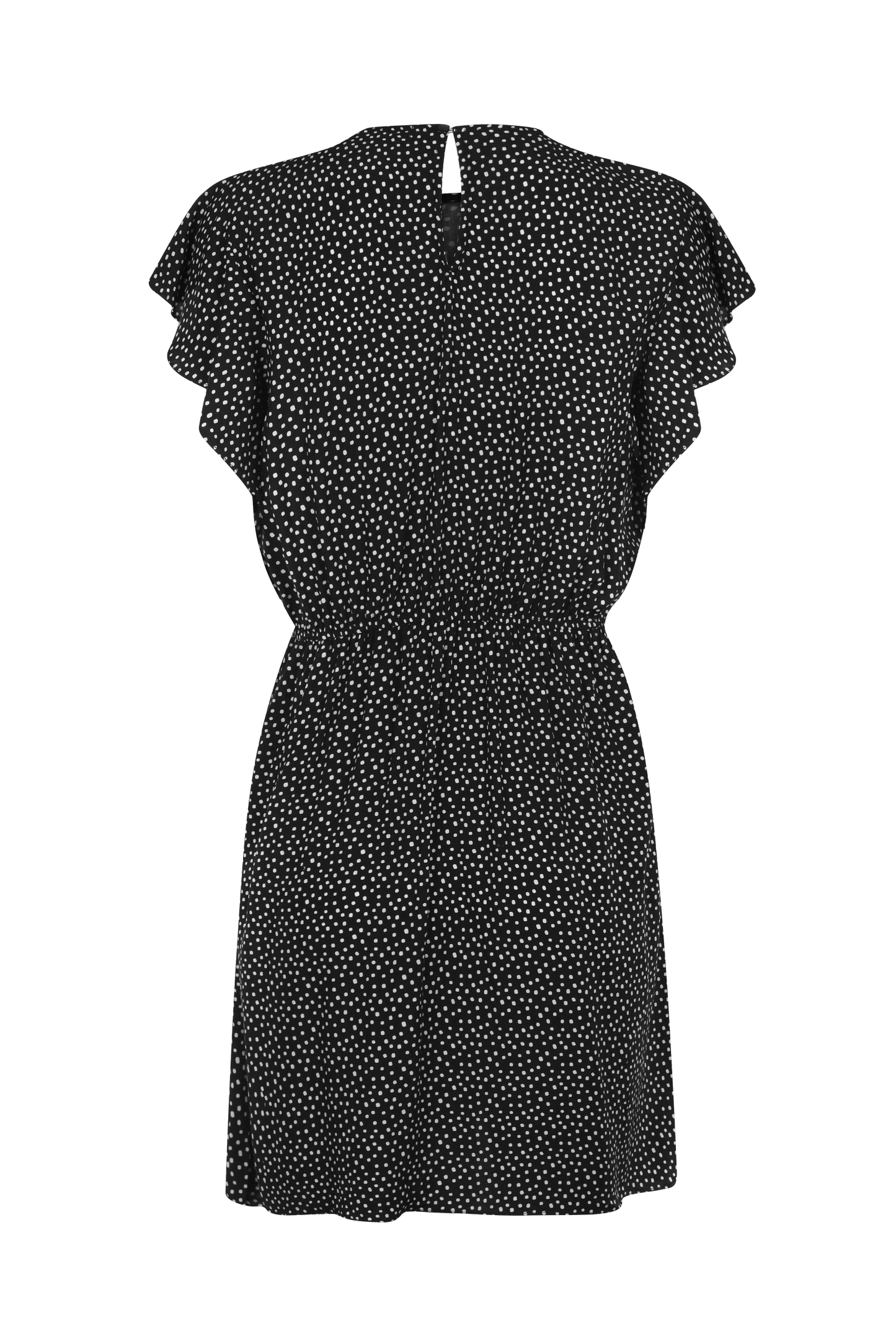 VESTIDO GESTANTE E AMAMENTAÇÃO CURTO COM BABADOS SEM MANGAS