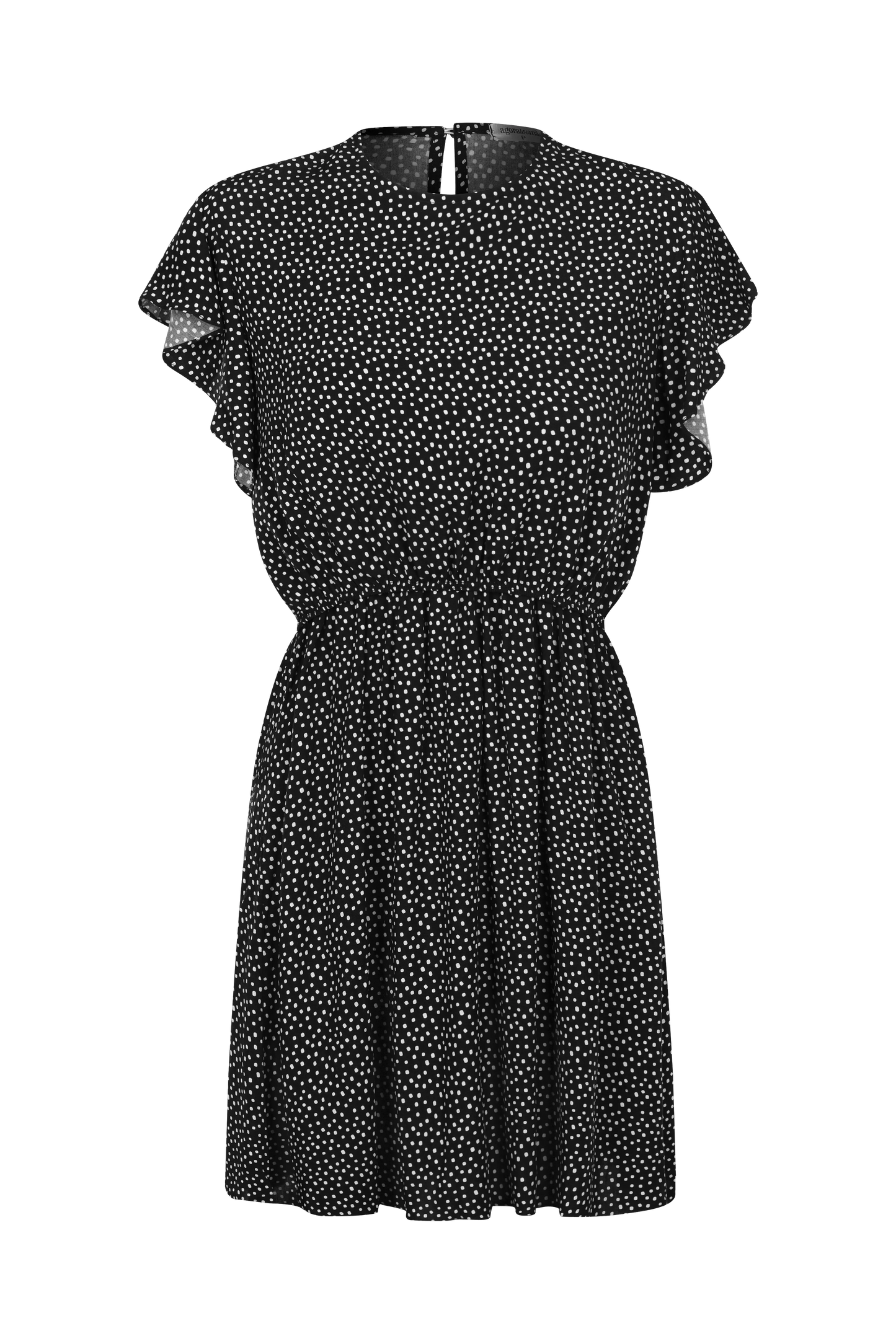 VESTIDO GESTANTE E AMAMENTAÇÃO CURTO COM BABADOS SEM MANGAS
