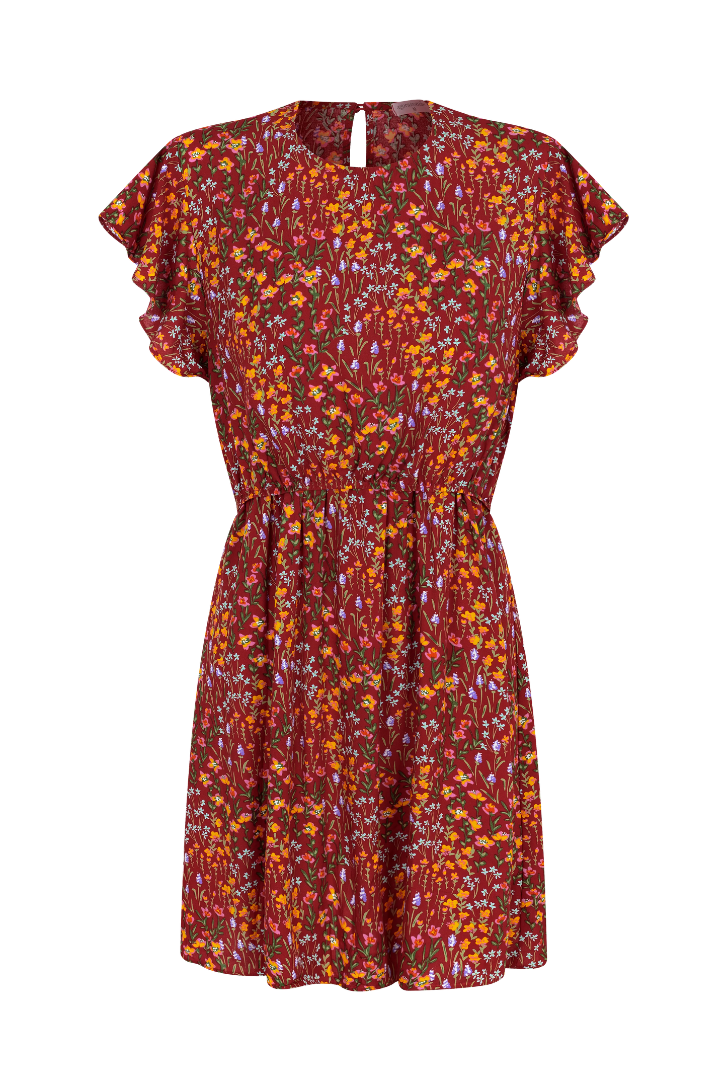 VESTIDO GESTANTE E AMAMENTAÇÃO CURTO COM BABADOS SEM MANGAS