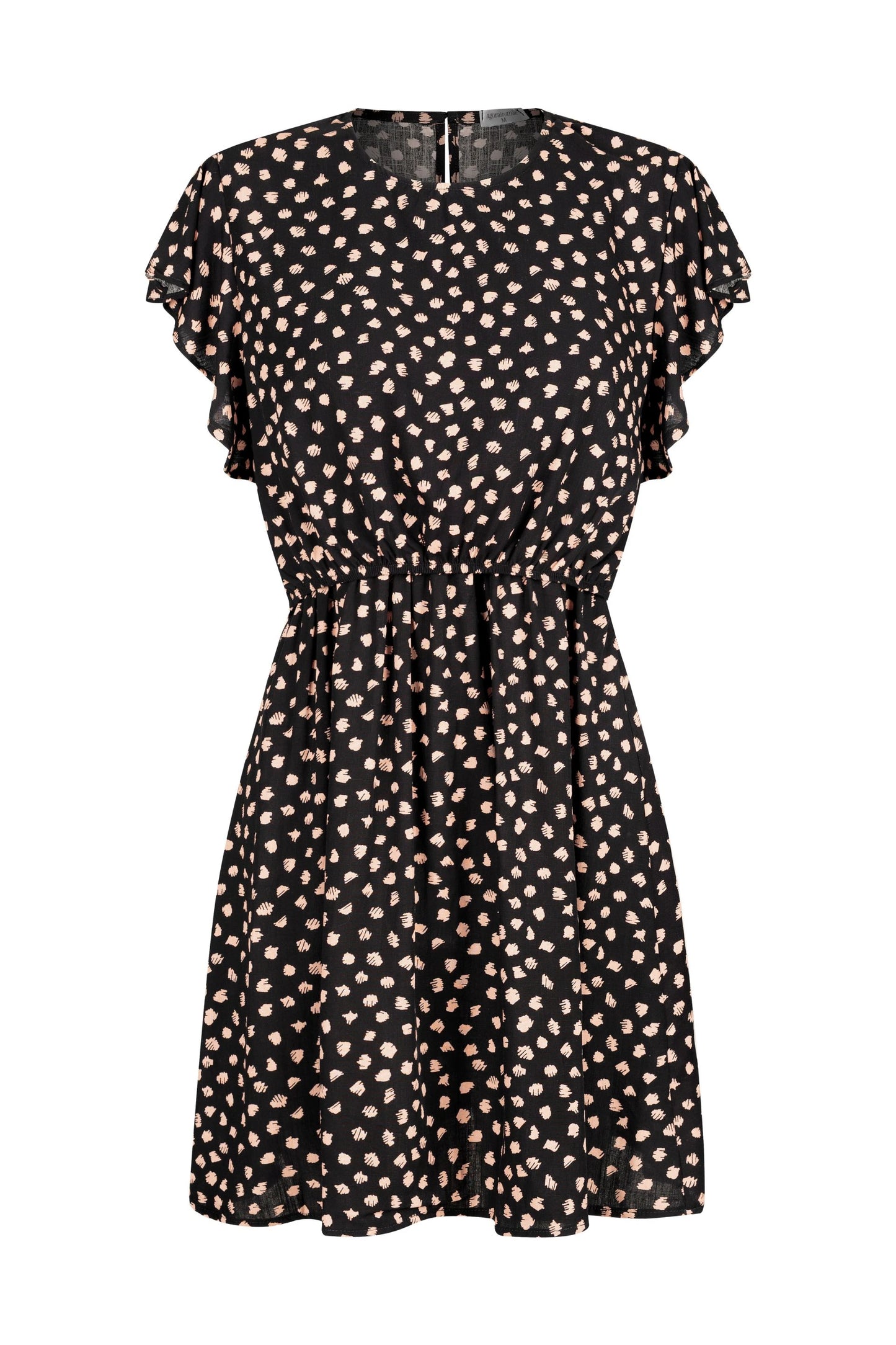 VESTIDO GESTANTE E AMAMENTAÇÃO CURTO COM BABADOS SEM MANGAS