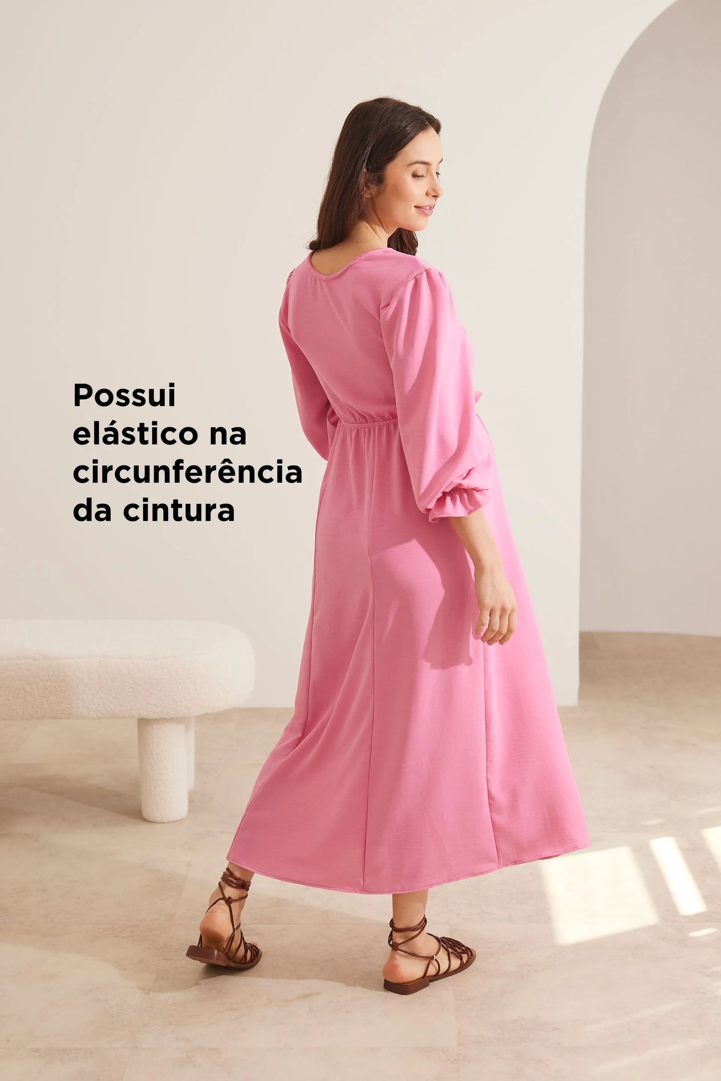 VESTIDO GESTANTE E AMAMENTAÇÃO LONGO 2 EM 1