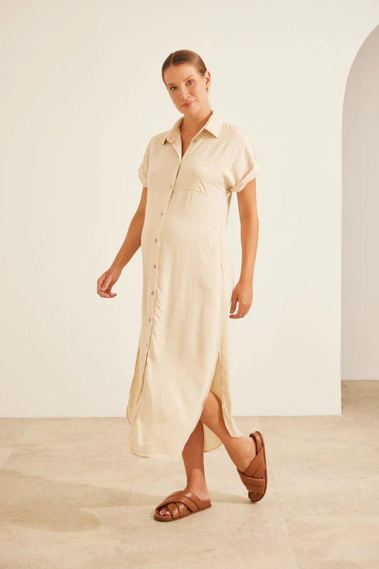 VESTIDO CAMISÃO COOL EM VISCOSE GESTANTE E AMAMENTAÇÃO