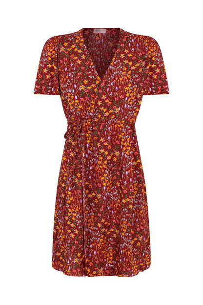 VESTIDO GESTANTE E AMAMENTAÇÃO ENVELOPE CURTO ESTAMPADO