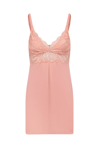 CAMISOLA MATERNIDADE FECHO CLICK POLIAMIDA COM RENDA
