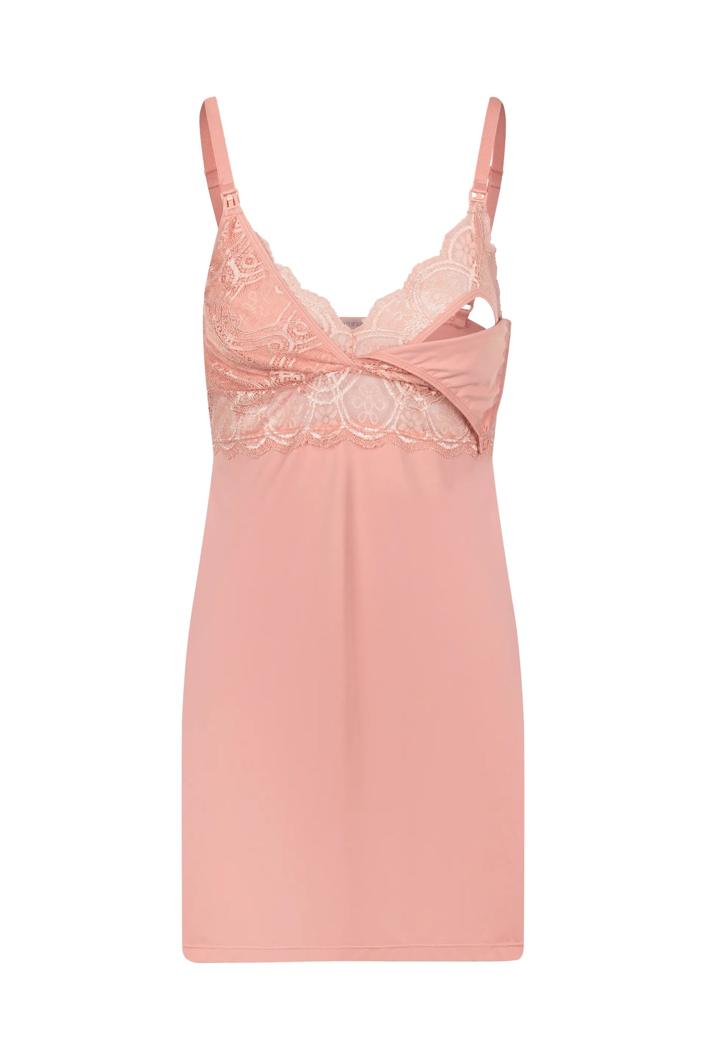 CAMISOLA MATERNIDADE FECHO CLICK POLIAMIDA COM RENDA
