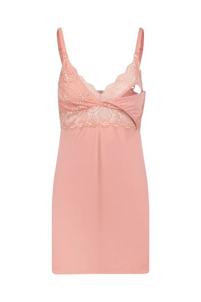 CAMISOLA MATERNIDADE FECHO CLICK POLIAMIDA COM RENDA