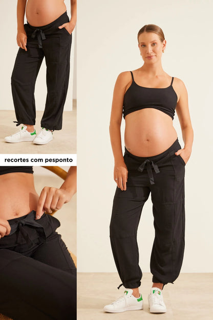 CALÇA GESTANTE DUPLA REGULAGEM