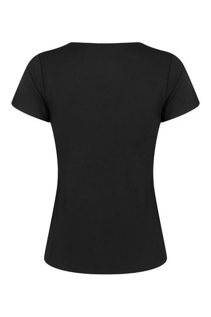 BLUSA GESTANTE E AMAMENTAÇÃO MANGA CURTA COM TRANSPASSE