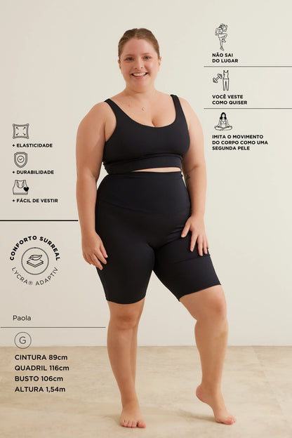 BERMUDA FITNESS COM FIO LYCRA® ADAPTIV GESTANTE E PÓS-PARTO