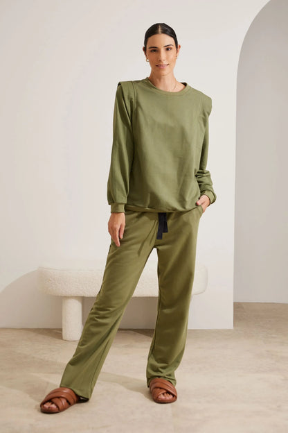 BLUSA DE MOLETOM PARA AMAMENTAR COM ZÍPER E RIBANA