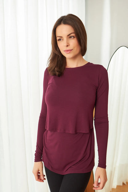 BLUSA PRÁTICA MANGA LONGA GESTANTE E AMAMENTAÇÃO