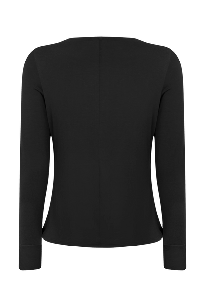 BLUSA GESTANTE E AMAMENTAÇÃO COM TRANSPASSE MANGA LONGA