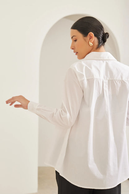 CAMISA GESTANTE E AMAMENTAÇÃO TRICOLINE DE ALGODÃO