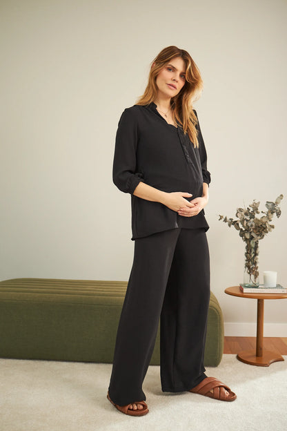 BLUSA GESTANTE E AMAMENTAÇÃO MANGA 3/4