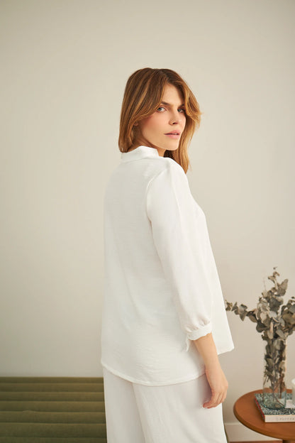 BLUSA GESTANTE E AMAMENTAÇÃO MANGA 3/4