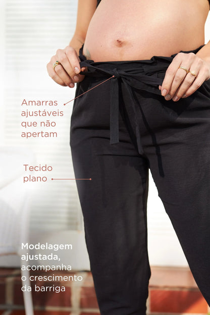 CALÇA GESTANTE CENOURA AJUSTÁVEL