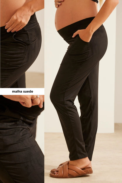 CALÇA GESTANTE SLIM SUEDE ULTRA LIGHT