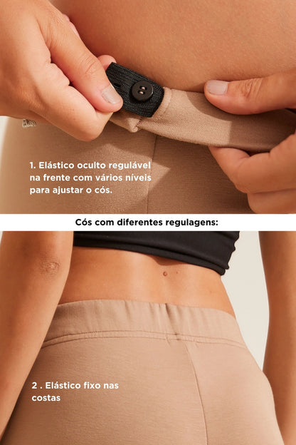 CALÇA REGULÁVEL MODAL TOUCH GESTANTE E PÓS-PARTO