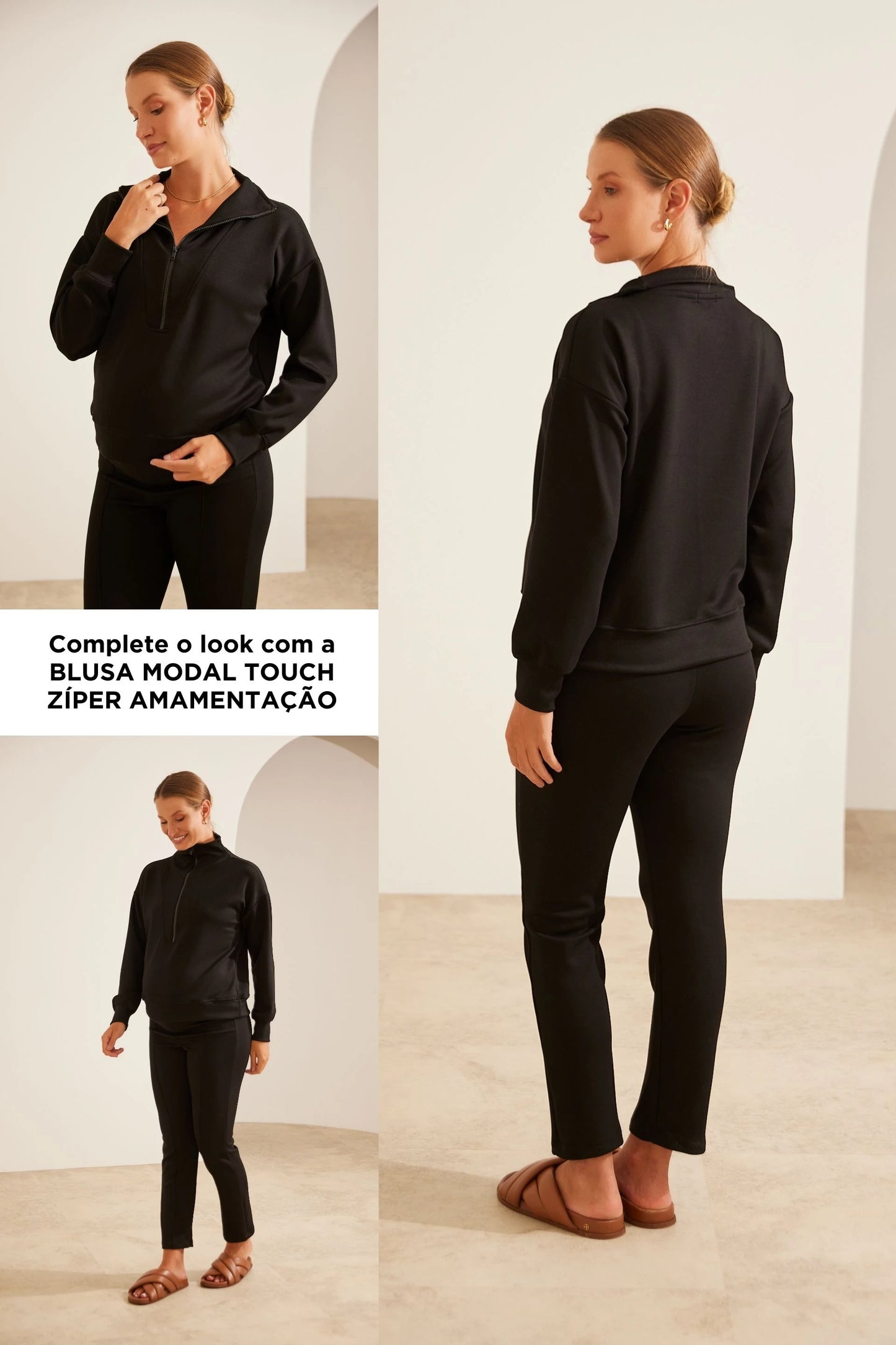 CALÇA REGULÁVEL MODAL TOUCH GESTANTE E PÓS-PARTO