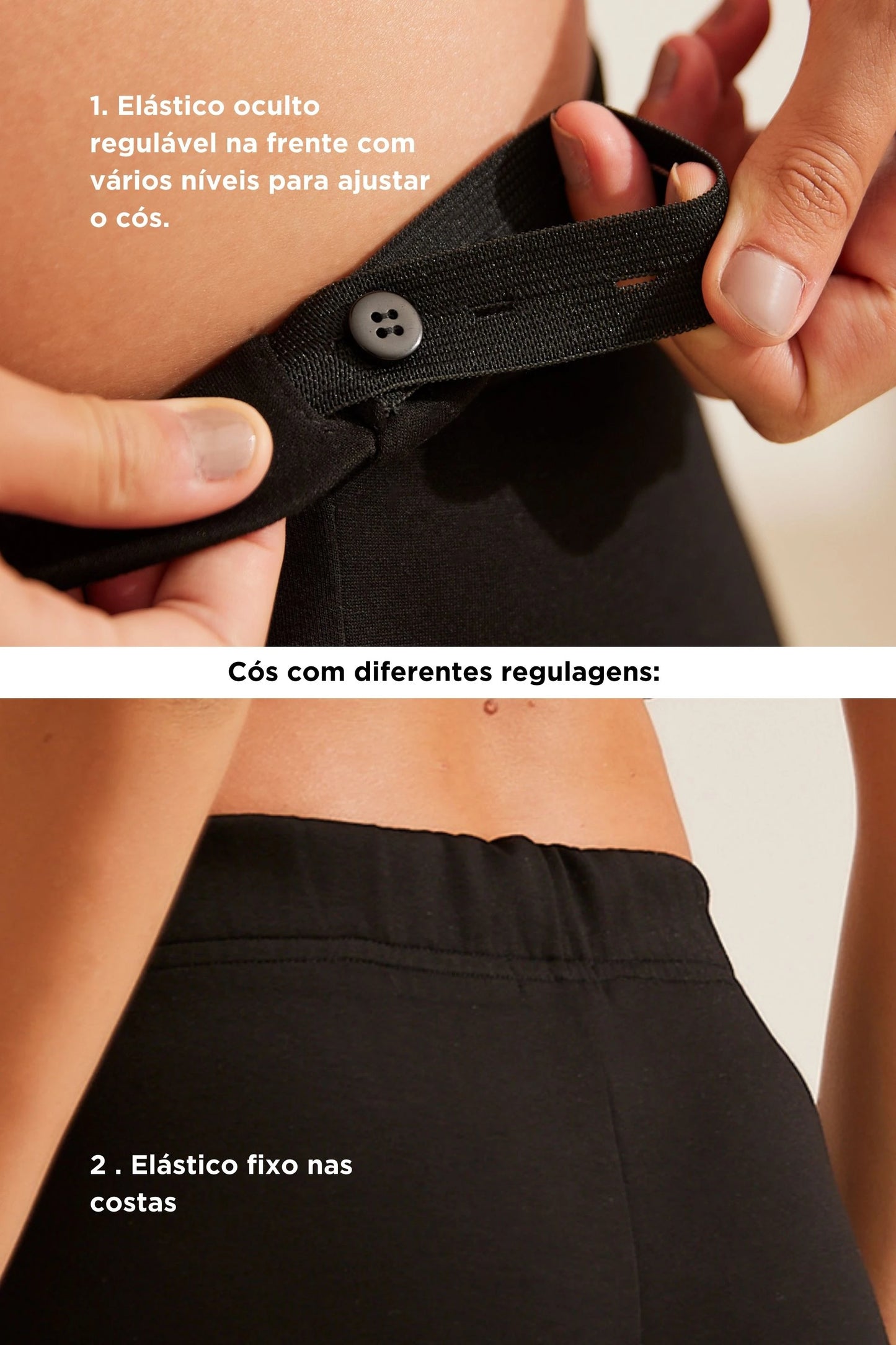 CALÇA REGULÁVEL MODAL TOUCH GESTANTE E PÓS-PARTO