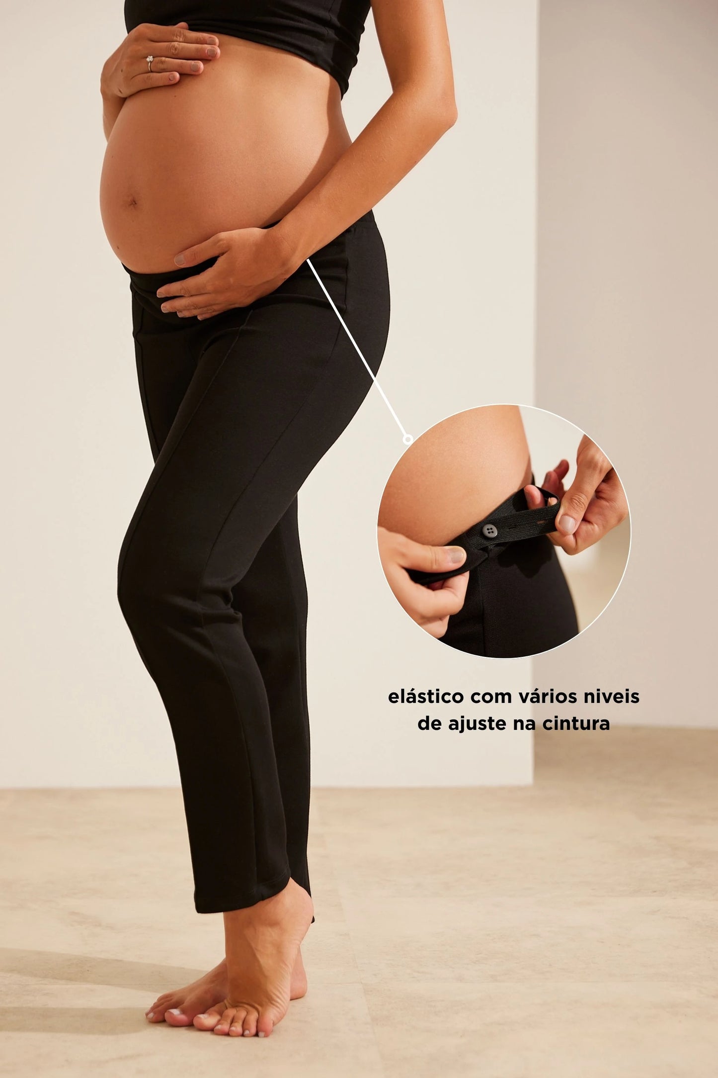 CALÇA REGULÁVEL MODAL TOUCH GESTANTE E PÓS-PARTO