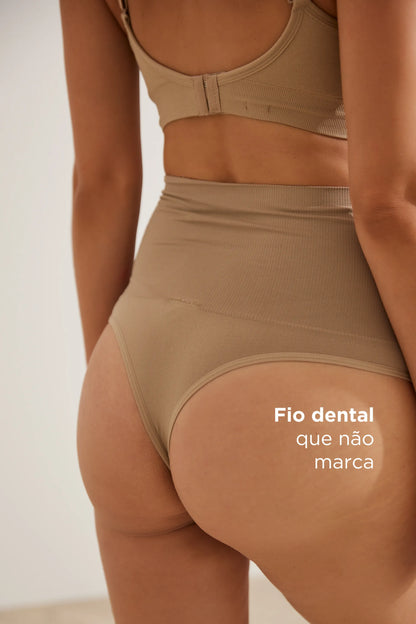CALCINHA FIO DENTAL DE COMPRESSÃO PÓS-PARTO SEM COSTURA