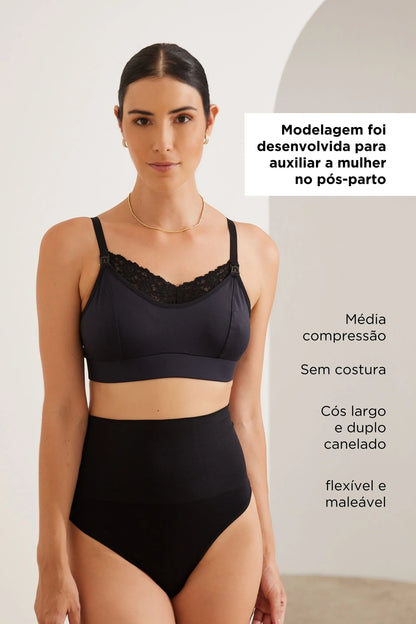 CALCINHA FIO DENTAL DE COMPRESSÃO PÓS-PARTO SEM COSTURA