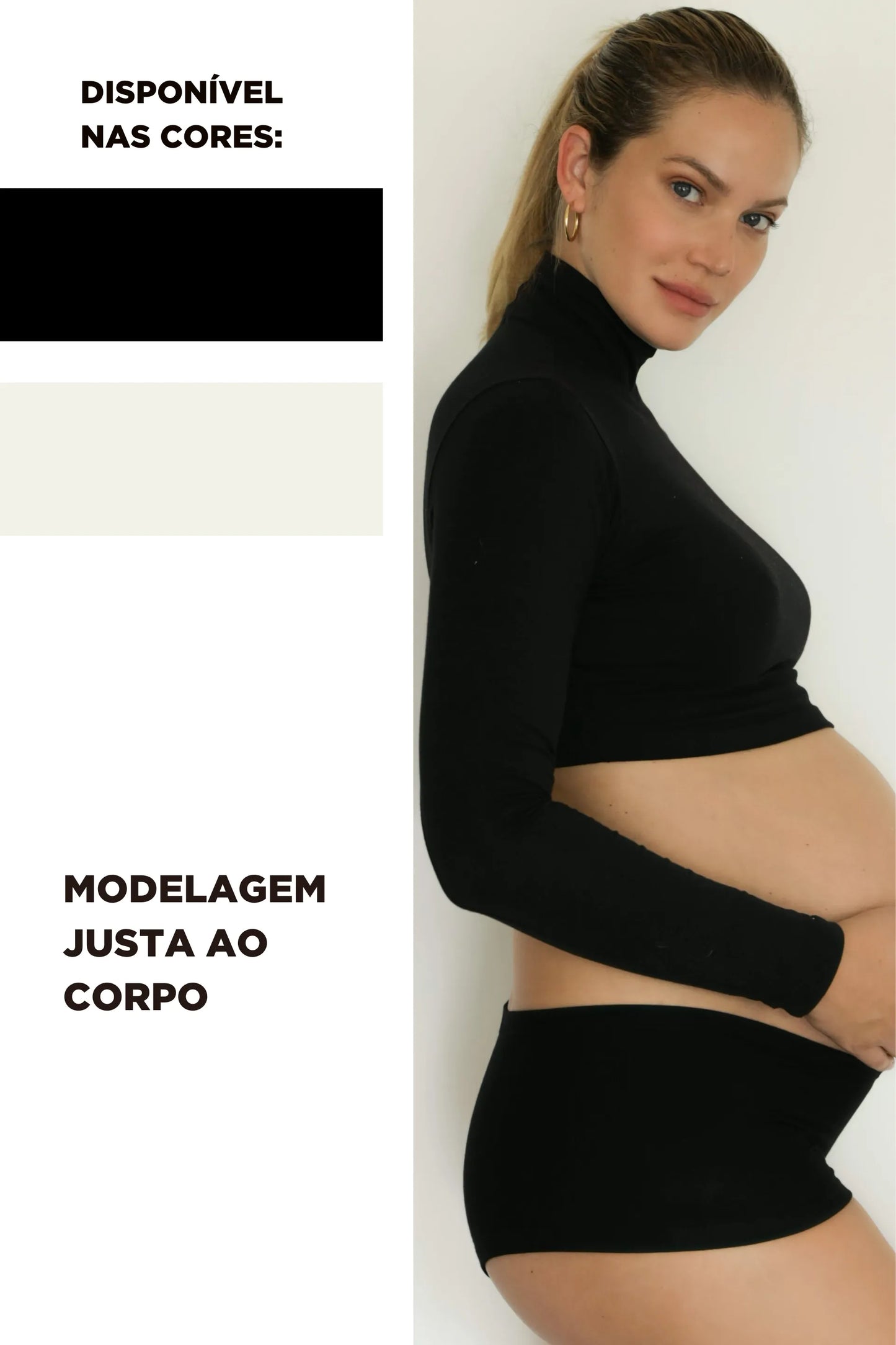 CROPPED GESTANTE MANGA LONGA
