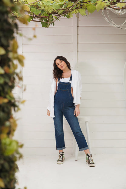 JARDINEIRA JEANS GESTANTE
