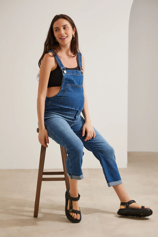 JARDINEIRA JEANS GESTANTE