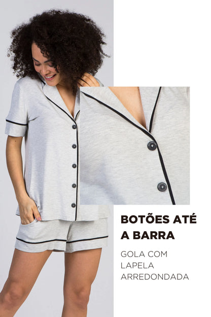 CONJUNTO PIJAMA DOLL AMERICANO MATERNIDADE