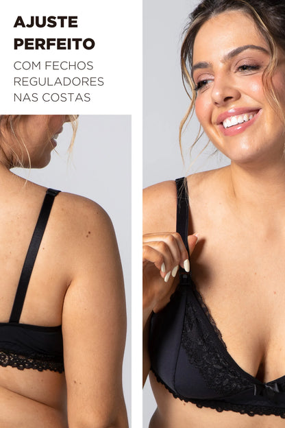 SUTIÃ AMAMENTAÇÃO RENDA EM POLIAMIDA