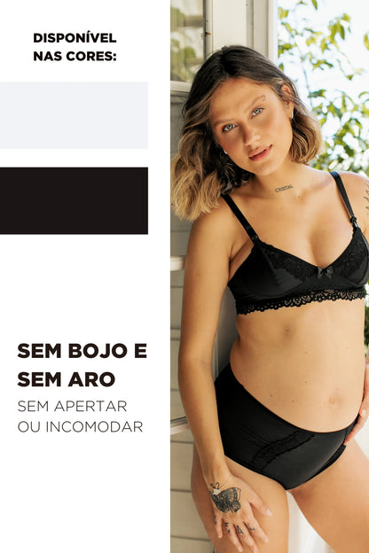 SUTIÃ AMAMENTAÇÃO RENDA EM POLIAMIDA