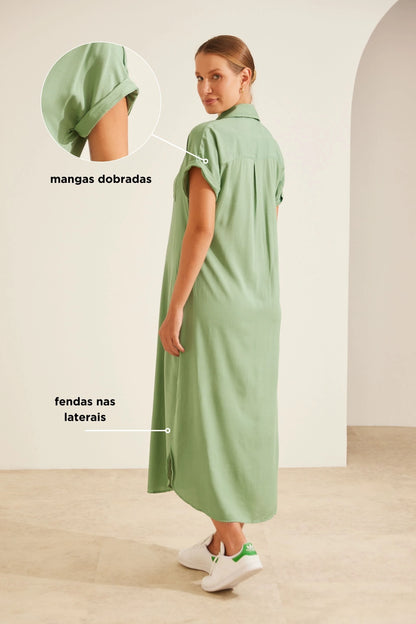 VESTIDO CAMISÃO COOL EM VISCOSE GESTANTE E AMAMENTAÇÃO