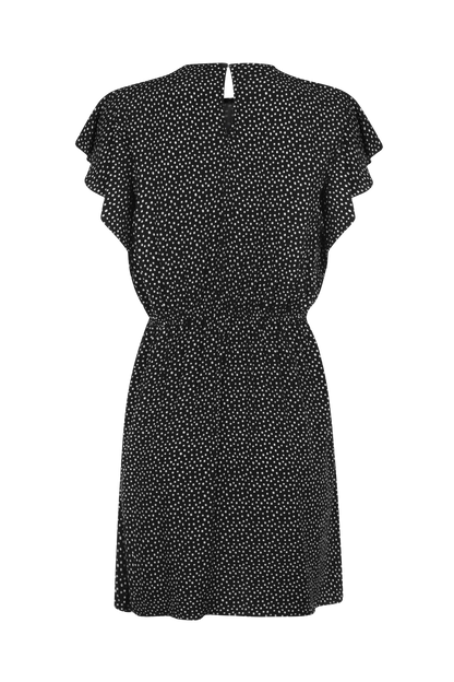 VESTIDO GESTANTE E AMAMENTAÇÃO CURTO COM BABADOS SEM MANGAS