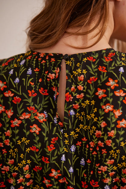 VESTIDO COM BABADOS MIDI GESTANTE E AMAMENTAÇÃO