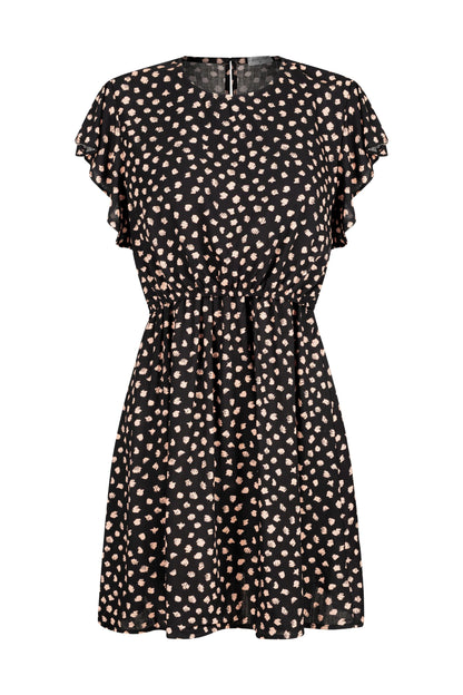 VESTIDO GESTANTE E AMAMENTAÇÃO CURTO COM BABADOS SEM MANGAS